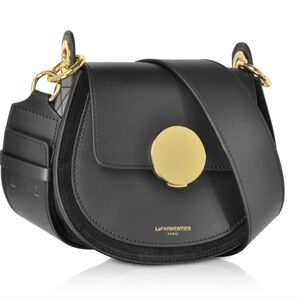 Le Parmentier - Yucca Suede and Leather Shoulder Bag - Black